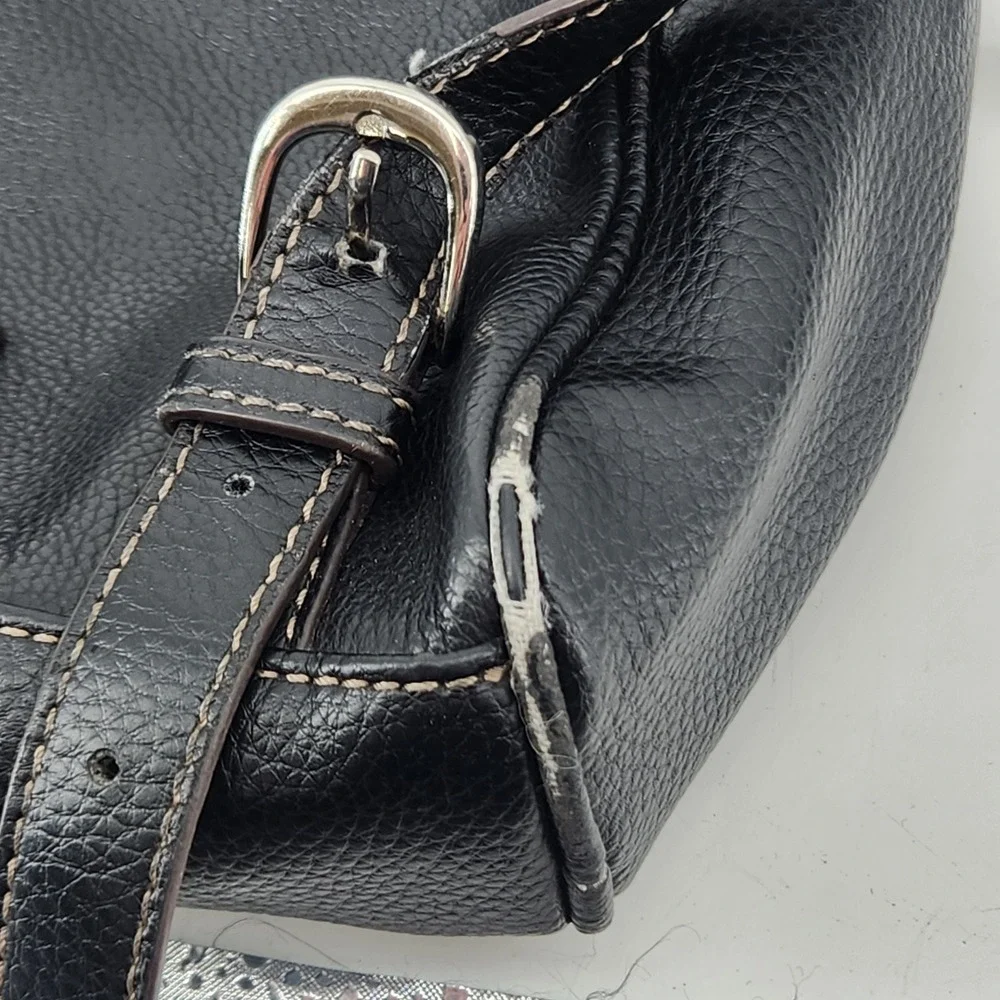 Tignanello Backpack Purse Black Genuine‎ Leather Mini Shoulder Bag Women
